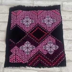 Wall art 🖼️ hanging handmade Crosstitch Geometric Pink and Black Tapestry